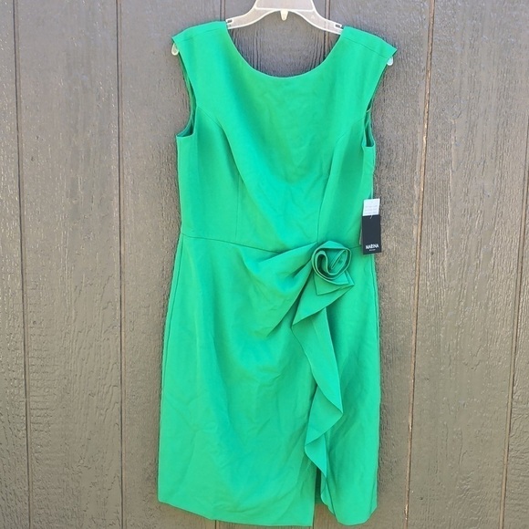 Marina green dress size 12 NWT - Picture 2 of 10